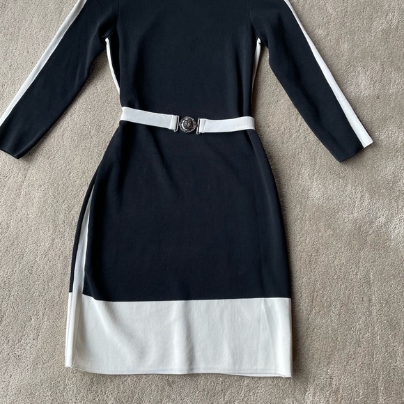 Ralph Lauren Black and White Long Sleeve Dress - Picture 3 of 9